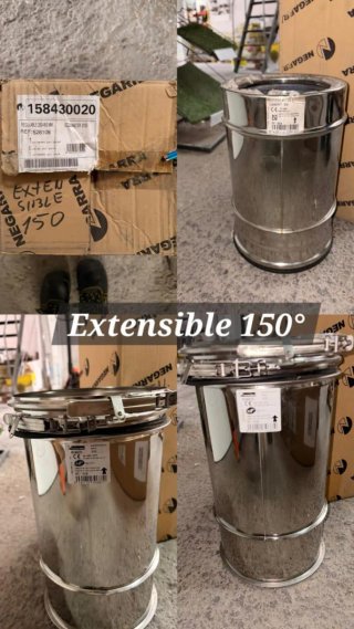 Tubo Extensible 150mm Acero Inoxidable