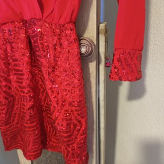 Vestido rojo lentejuelas Talla S