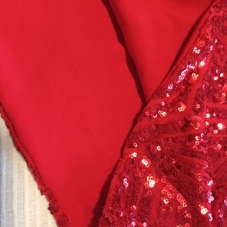 Vestido rojo lentejuelas Talla S