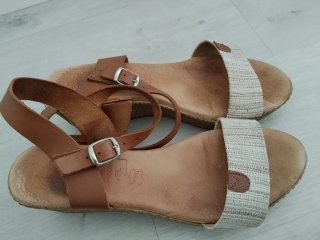 Sandalias de cuña mujer