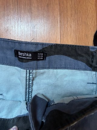 Pantalón Cargo Camuflaje Azul Bershka