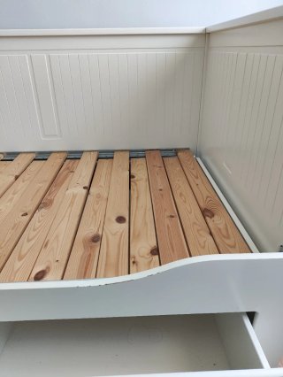 HEMNES Estructura diván con 3 cajones, blanco.