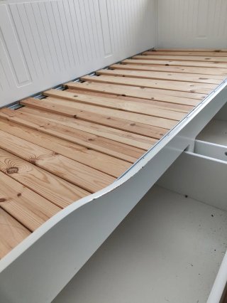 HEMNES Estructura diván con 3 cajones, blanco.