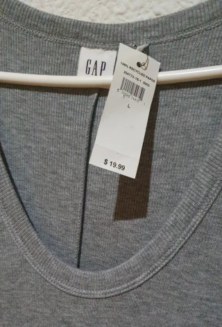 Vestido largo Gap gris talla única