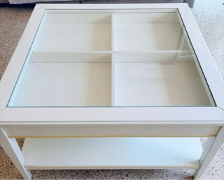 Mesa de centro LIATORP IKEA blanca vidrio