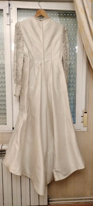 Vestido de Novia Blanco con Manga larga