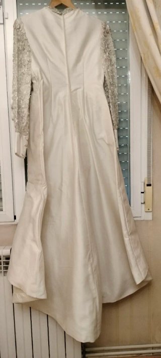 Vestido de Novia Blanco con Manga larga