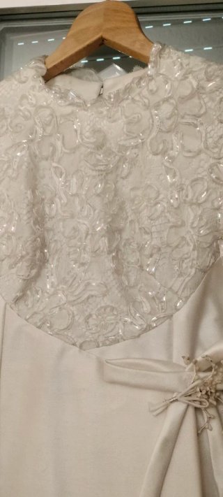 Vestido de Novia Blanco con Manga larga