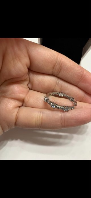 Pendientes Aro Brillantes Plata Pandora