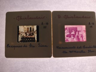 Lote 8 diapositivas antiguas Ghirlandaio