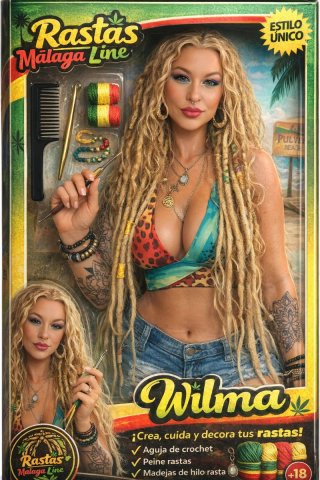 Extensiones de rastas hechas a mano con aguja