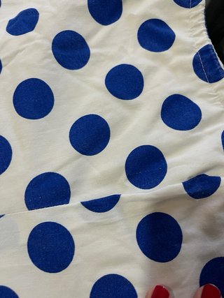 Traje Flamenca Lunares Azul Blanco