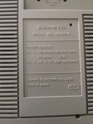 Radiocassette Sanyo M9820K Vintage