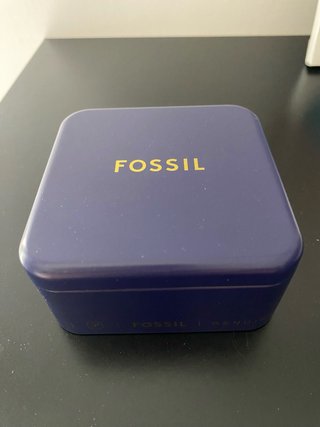 Bracciale Fossil NUOVO con Scatola Blu Oro