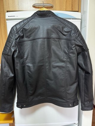Chaqueta Biker Cuero Sintético Talla L