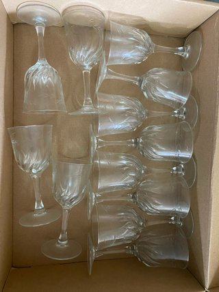 Copas Cristal d'Arques Set 12 (6 y 6 de 2 tamaños)