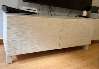 Mueble de salón blanco madera