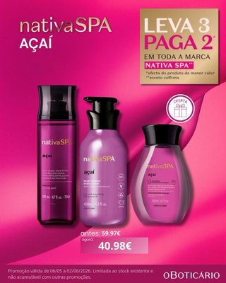 Leve 3 Pague 2 Nativa SPA