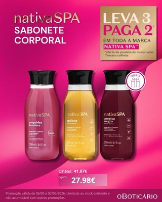 Leve 3 Pague 2 Nativa SPA