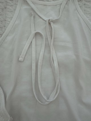 Vestido halter blanco calado estilo ibicenco nuevo