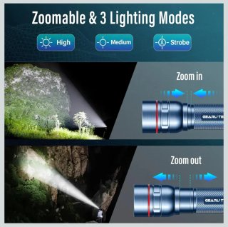 Linterna LED GEARLITE G1000 Recargable