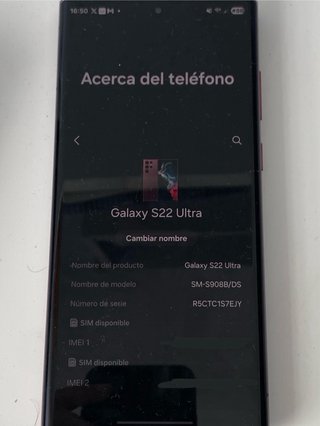 Samsung Galaxy S22 Ultra Caja y Teléfono