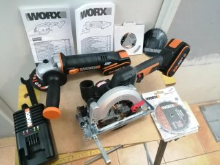 Amoladora y sierra circular a batería WORX