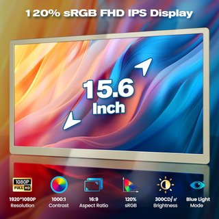 Monitor Portátil KEFEYA 15.6 FHD 1080P 120% sRGB