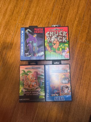 Lote 4 Juegos Mega Drive: Phantom, Chuck Rock, Ale