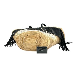 Bolso Capazo Saint Laurent Flecos Negro Beige