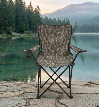 Confezione da 2 sedie da campeggio pieghevoli camouflage