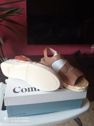 Sandalias Class Beige y Naranja