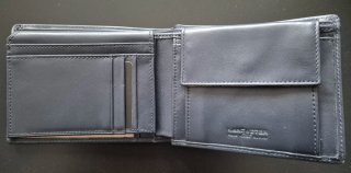 Cartera Lancaster Paris Azul Unisex Hecha a Mano