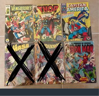 Thor, Iron Man, Capitan America, Los Vengadores.