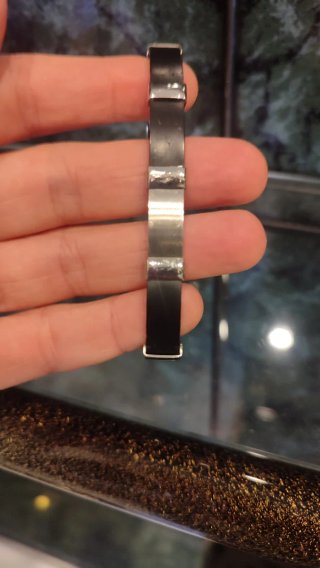 Bracciale Uomo Acciaio Inox Nero Argento