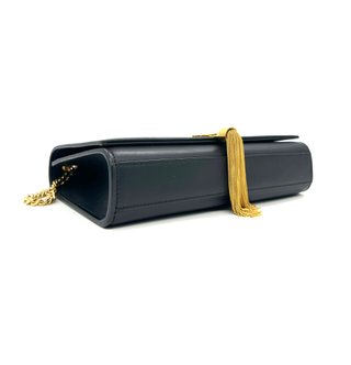 Bolso Saint Laurent Kate Negro Dorado