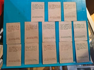 Cromos fútbol Sanber Liga 74-75