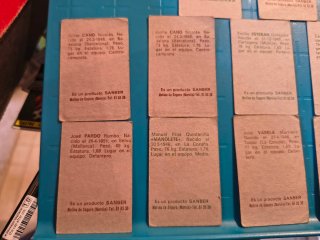 Cromos fútbol Sanber Liga 74-75