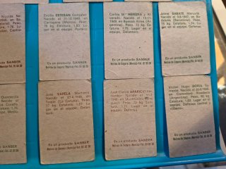 Cromos fútbol Sanber Liga 74-75