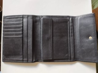 Portafogli Versace Vintage Pelle Nera Porta Docume