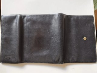 Portafogli Versace Vintage Pelle Nera Porta Docume