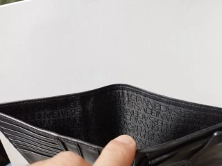 Portafogli Versace Vintage Pelle Nera Porta Docume