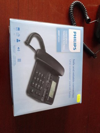 Teléfono Fijo Philips Negro