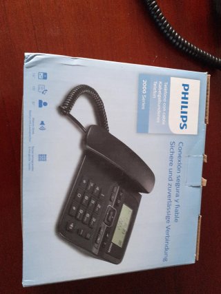 Teléfono Fijo Philips Negro