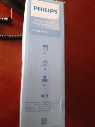 Teléfono Fijo Philips Negro
