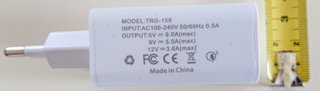 Caricabatterie smartphone USB "A" - 5V o 9V o 12V