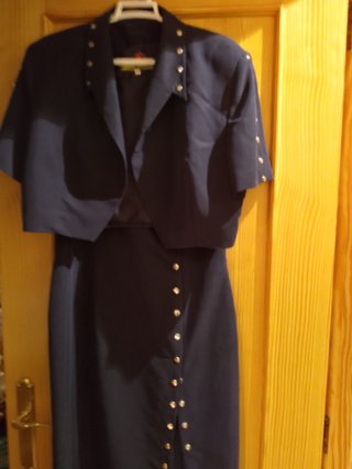 Vestido azul con minichaqueta
