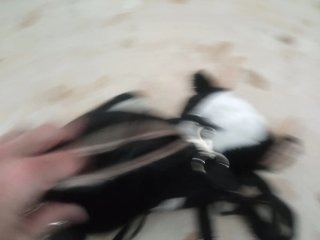 2 Bolsos de Peluche de Vaca y Perro con cremallera