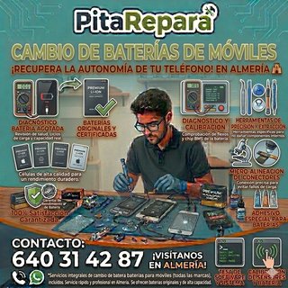 PitaRepara: Cambio Baterías Móviles Almería