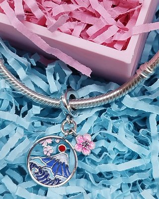 Charm Pandora Flor Cerezo y Monte Fuji